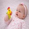 Balibazoo Farm Friends Wrist Rattle Set  Soft Plush Sensory Wristbands for Babies 0-12M | Cow & Chicken Baby Rattles | Velcro Strap Attachment | Developmental Toy for Newborns & Infants view 2