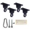ABUSA Heavy Duty Black Swing Hangers Screws Bolts Included Over 5000 lb Capacity Playground Porch Yoga Seat Trapeze Wooden Sets Indoor Outdoor (4 Pack) view 1