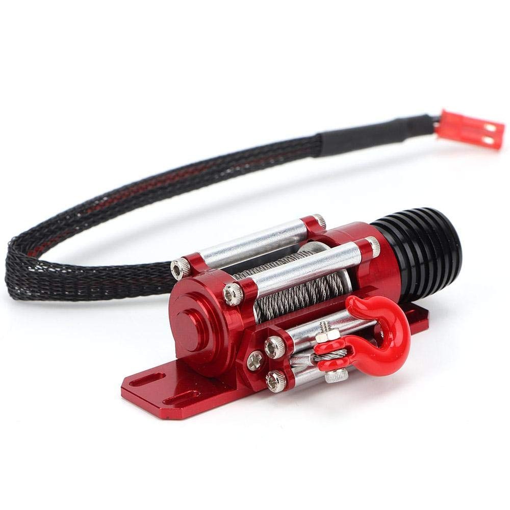 1:10 Scale RC Winch, Alloy Construction with Easy Control Switch Alloy RC Winch Upgrade Part for Off-Road Adventures Rock Crawling Trail Exploration