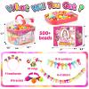 FUNZBO 520+ Snap Pop Beads - Jewelry Making Kit for Kids, Arts and Crafts for Kids Ages 4-8, Toys for 3 4 5 6 Years Old Girls Valentines Day Birthday Gifts Ideas, Bracelet Necklace Ring Set for Girls view 2