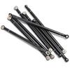 8Pcs RC Links Rod CNC Aluminum Linkage for 1/10 Axial SCX10 Crawler, Black view 4