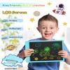 FLUESTON LCD Writing Tablet, 10 Inch Doodle Board Toys Gifts for 3-8 Year Old Girls Boys, Colorful Electronic Drawing Pad for Toddler, Valentines Gifts for Kids Educational Learning Travel Toy - Blue view 2