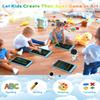 FLUESTON LCD Writing Tablet, 10 Inch Doodle Board Toys Gifts for 3-8 Year Old Girls Boys, Colorful Electronic Drawing Pad for Toddler, Valentines Gifts for Kids Educational Learning Travel Toy - Blue view 4