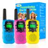 Walkie Talkies for Kids 3 Miles Long Range, 22 Channels Walkie Talkie with Clear Sound & Automatic Squelch, Kids Walkie Talkies, Outdoor Camping Toys for Boys and Girls (Blue Pink Yellow) view 1