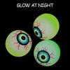 Toyvian 32mm Glow in The Dark Halloween Bouncy Balls Scary Eye Balls Halloween Party Supplies 10 Pieces (Random Color) view 2