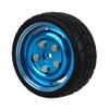 1:10 RC On-Road Racing Car Rubber Tires & 12mm Hex Alloy Aluminum Wheels Rims for 1/10 Scale On Road Cars HSP HPI (Blue) view 2