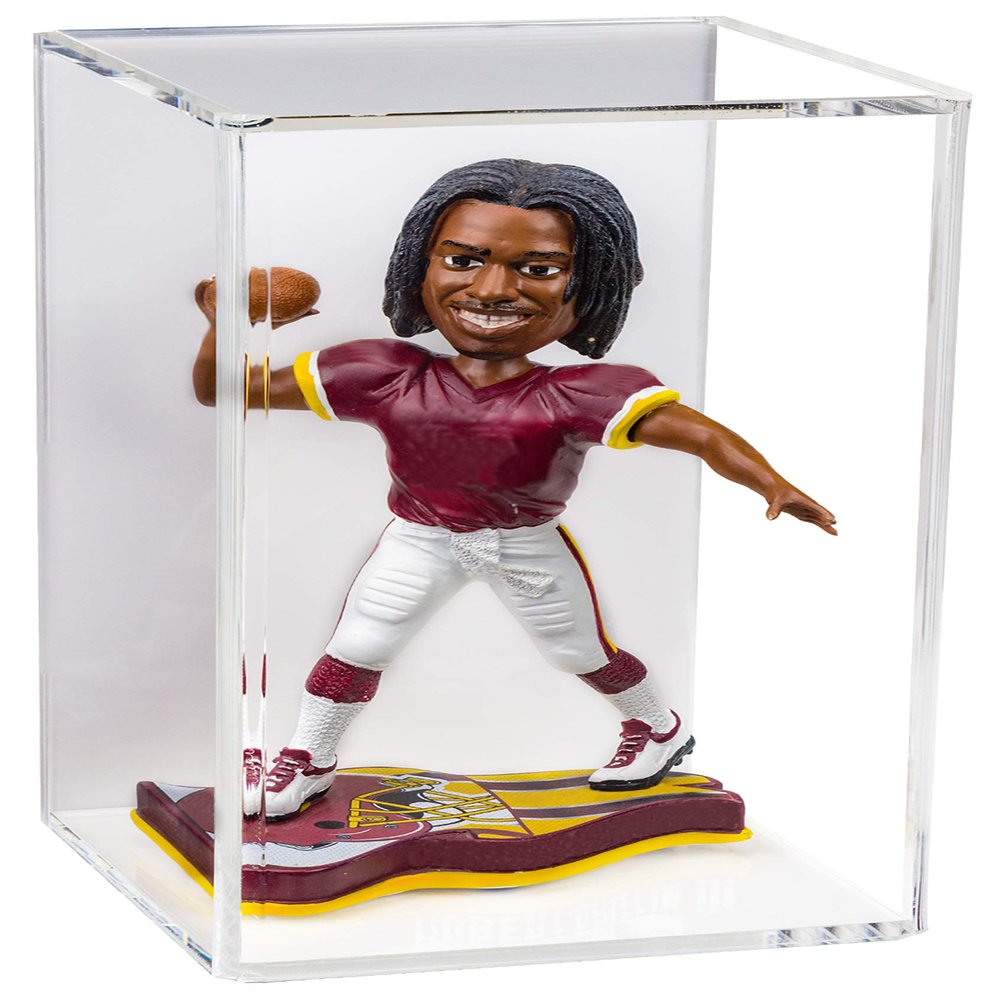Better Display Cases Clear Acrylic Figure Display Case for Figurine Miniature Doll Bobblehead , Doll Stands (vertical or horizontal) Display Box for figures,DIM:5.5"L x 5.5"W x 9.5"H. (A016-WB-VWM)