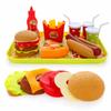 GIFTEXPRESS Happy Kids Meal Hamburger and Hot Dog Play Set, Pizza Food Cooking Toy, with Toy Chess Burger, Fries, Hot Dog, Pizza, Coke, Ketchup, and Tray view 1