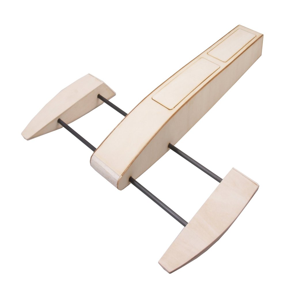 Viloga RC Boat Kit for Pools and Lakes, 495mm Outrigger Wooden Shrimp Boat, DIY Brushless RC Boats for Adults (B068, Not Including TX&RX)