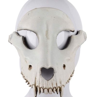 Amosfun Sheep Head Mask Halloween Sheep Skull Cosplay Mask Halloween Party Horror for Cosplay Party Props (Beige)