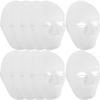 Amosfun 24Pcs DIY Mask Blank Painting Male Full Face Mask for Halloween Ghost Cosplay Masquerade Hip Hop Dance Party Favors view 1