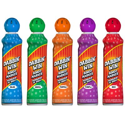 Dabbin' Win Mini Bingo Ink Markers 5 Dauber Pack