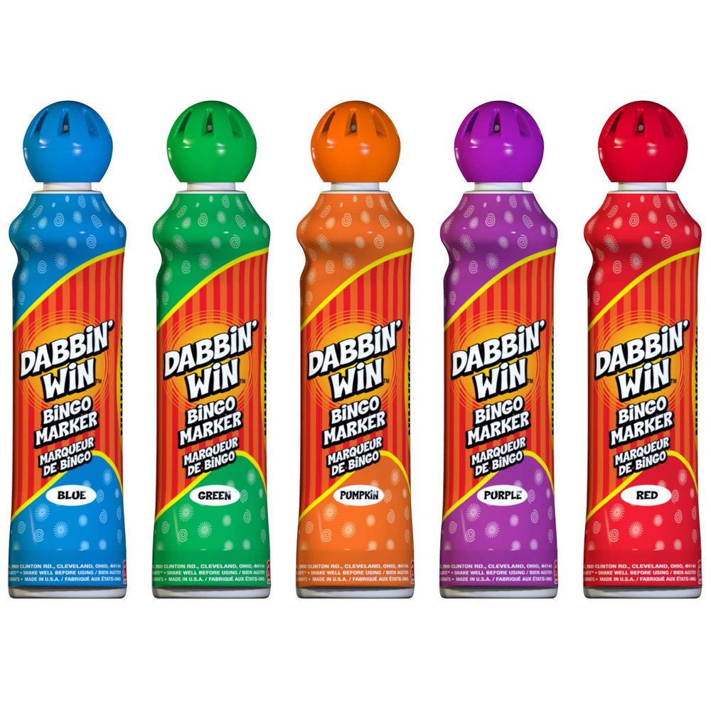 Dabbin' Win Mini Bingo Ink Markers 5 Dauber Pack