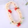 Hawaiian Luau Flower Leis for Adult Jumbo Necklace Mahalo Floral leis Graduation Wedding Leis (Necklace Style 15) view 4