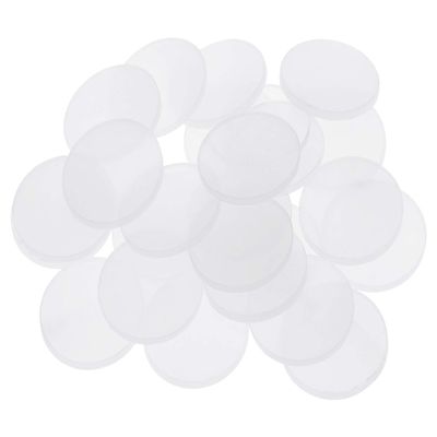 Tupalizy 1 Inch Clear Circular Acrylic Game Accessories Miniature Bases Flat Discs Counter Markers for Miniature Stands, Tabletop Decor, , Terrain Building and Cake Decoration, 1.5mm Thick, 25 Pack