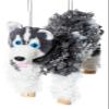 Artisan Owl Siberian Husky Marionette Puppet - Yarn Dog with Wooden Feet, Detachable Strings (Black) view 2