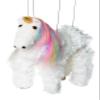 Artisan Owl Rainbow Mane Magical Unicorn Marionette Puppet - Wooden Feet and Detachable Strings (White) view 2