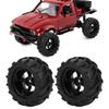2Pcs RC Wheel Tire, 82mm Rubber Tyre RC Accessory for 1/16 Remote Control Racing Car Truck Model Car Accessories Rc 1/12 Tires 1/16 Rc Tires view 1