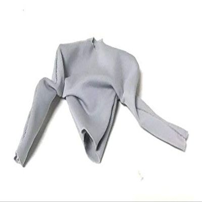 1/12 Scale Miniature Custom Handmade Grey Long Sleeve Compression Shirt for Mezco Marvel Legends Figure