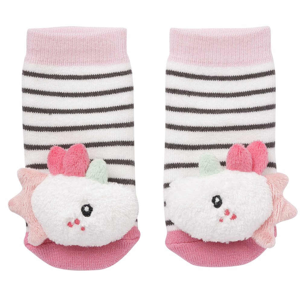 Fehn 057164 Rasselsocken Einhorn Flauschige Babysocken mit Einhorn-Kpfchen und Rassel-Funktion Frdern Motorik & Sinne Fr Babys zwischen 0 und 12 Monaten Size: 12 cm