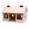 AmishToyBox.com Large Amish-Made Wooden A-Frame Barn Toy with Opening Roof & Removable Hayloft Unfinished Natural Wood Farm Toy view 1