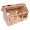 AmishToyBox.com Large Amish-Made Wooden A-Frame Barn Toy with Opening Roof & Removable Hayloft Unfinished Natural Wood Farm Toy view 4