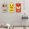 HB Art Design Dog Duck Fox Face Animal Wall Art Nursery Decor 3 PANEL CANVAS PRINT SET Baby Girl and Baby Boy Room Kids Room Nursery Room Decor Ready to Hang-%100 Handmade in the USA-(40x30) x3 view 3