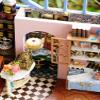 CUTEROOM Dollhouse Miniature with Furniture, 3D Wooden Miniature Doll House with Music Box & LED Lights,1:24 Scale DIY House Kit (Rose Garden Tea House) view 3