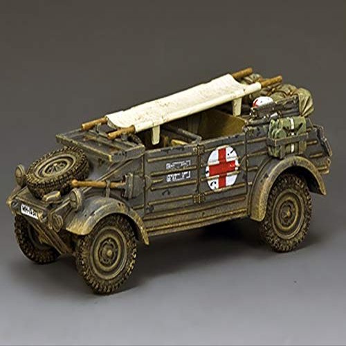 King & Country Toy Soldiers WW2 German Army WH088 Feldgrau Kubelwagen Ambulance 1:30 Scale Mixed Media