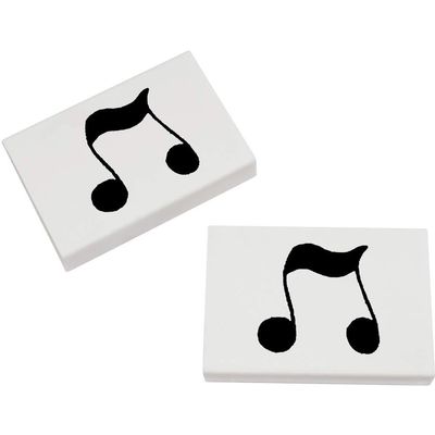 Azeeda 2 x 45mm 'Music Note' Erasers/Rubbers (ER00021789)