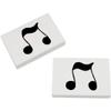 Azeeda 2 x 45mm 'Music Note' Erasers/Rubbers (ER00021789) view 1