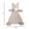 DEMDACO Luna The Llama Soft Brown 13 x 10 Polyester Fabric Plush Baby Rattle Blankie view 4