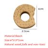 10pcs Lovely Cartoon Wood Donut Pendant Pure Natural Animal Shape Beech Wooden Handmade Cut Pattern DIY Beading Necklace Pendant (Biscuits 10pcs) view 2