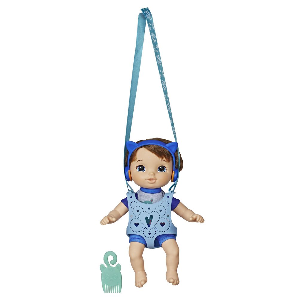 Baby Alive Littles, Carry N Go Squad, Little Matteo Brown Hair Boy Doll, Carrier, Accessories, Toy for Kids Ages 3 Years & Up