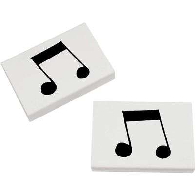 Azeeda 2 x 45mm 'Music Note' Erasers/Rubbers (ER00021790)