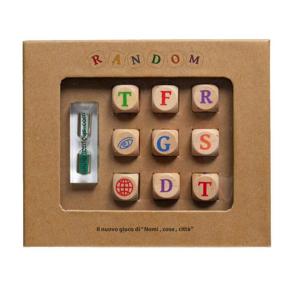 AZITOYS Random New Game of Categories (Latin Alphabet) - Word Game - Dice Game - Ages 72+
