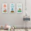 HB Art Design Fox Owl Frog Motivational Wall Art Nursery Decor 3 PANEL CANVAS PRINT SET Baby Girl and Baby Boy Room Kids Room Nursery Room Decor Ready to Hang-%100 Handmade in the USA-(40x30) x3 view 3