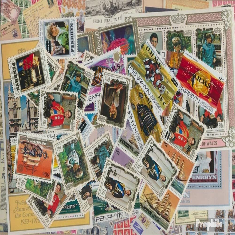 Penrhyn 100 Various Stamps (Stamps for Collectors)