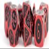 FanRoll 16mm Metal Polyhedral DND Dice Set: Red w/Black Enamel, Role Playing Game Dice for Dungeons and Dragons view 1