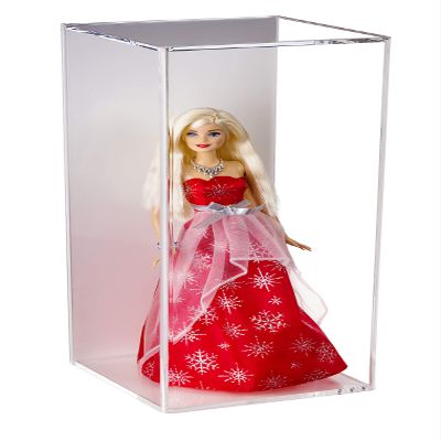 Better Display Cases Clear Acrylic Figure Display Case for Figurine Miniature Doll Bobblehead , Doll Stands (Vertical or Horizontal) Display Box for Figures,DIM:6" L x 6" W x 15" H. (A078-WB)