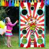Blulu Carnival Toss Game Banner with 3 Bean Bags Carnival Game for Kids and Adults in Indoor Outdoor Activities Circus Theme Birthday Party Decoration Supply Set view 1