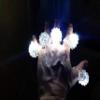 C&H Solutions Shining White Clear LED Flashing Jelly Bumpy Finger Rings (12 Ct) view 3