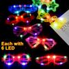 24 Packs LED Glasses for kids Glow in the dark Party Supplies Favor,6 LED 6 Shapes Glasses Flashing Plastic Light up Glass Toys Bulk 3 Replaceable Battery fit New Year Eve Party Supplies 2026 view 3