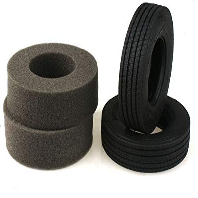 TOUCAN RC HOBBY 1Pair Lesu Model Part Rubber Tires D 1/14 Rc Tmy Tractor Truck DIY Car