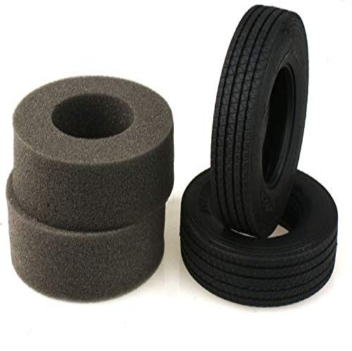 TOUCAN RC HOBBY 1Pair Lesu Model Part Rubber Tires D 1/14 Rc Tmy Tractor Truck DIY Car