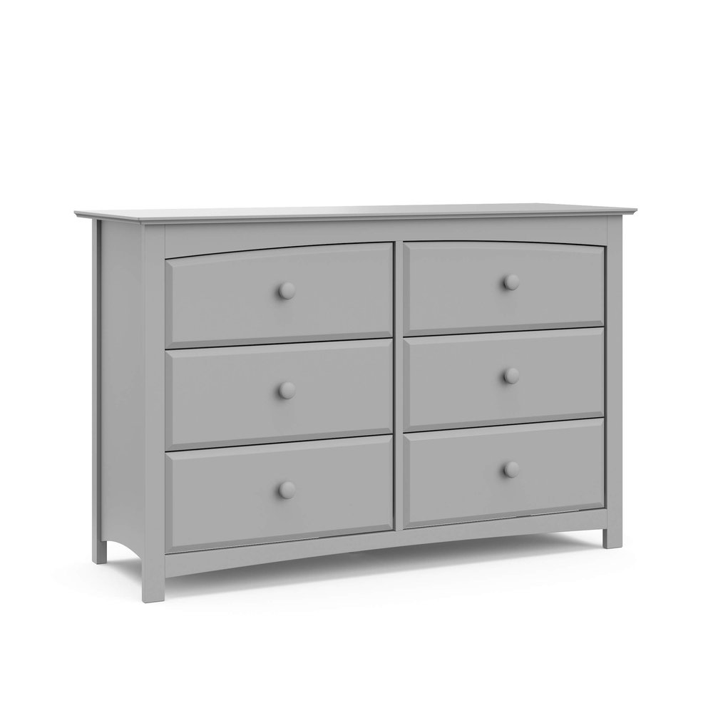 Storkcraft Kenton 6 Drawer Universal Dresser (Pebble Gray) Dresser For Kids Bedroom, Chest Of Drawers For Bedroom With 6 Drawers