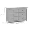 Storkcraft Kenton 6 Drawer Universal Dresser (Pebble Gray)  Dresser For Kids Bedroom, Chest Of Drawers For Bedroom With 6 Drawers view 3