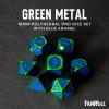 16mm Digital Metal Dice Set - Green w/ Blue Enamel (7) view 2