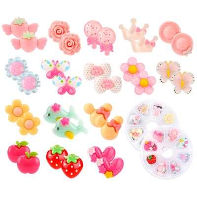 Hifot 16 Pairs Clip on Earrings Girls, No Pierced Design Earrings Dress up Pretend Princess Play Jewelry Accessories for Kids