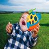 JAMARA Rota Heli 460468 Softball with Geometric Holes, Rotating Plastic Ball, Promotes Motor Skills and Imaginative Play, Blue view 2